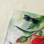 Poppies Plage Serviette Pavot Fleurs (En situation)