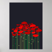 Poppies Poster noir (Devant)