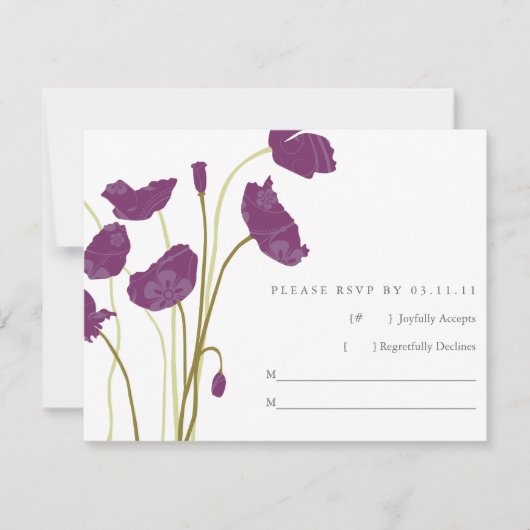 Poppies pourpres RSVP (Devant)