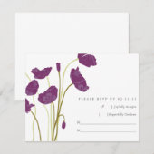 Poppies pourpres RSVP (Devant / Derrière)
