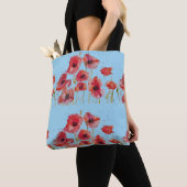 Poppies Red Poppies floral Flower Blue sac (De près)