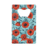 Poppies, rouge et bleu sur le bleu de la piscine (Dos)