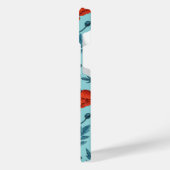 Poppies, rouge et bleu sur le bleu de la piscine (Côté gauche)