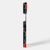 Poppies, rouge et bleu sur noir (Côté droit)