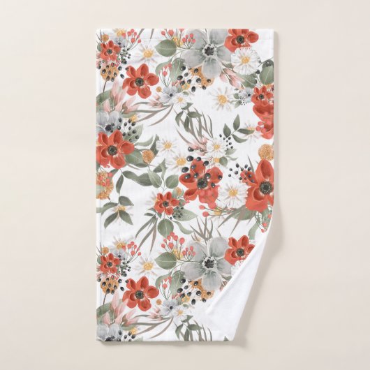 Poppies rouges (Serviette à main)