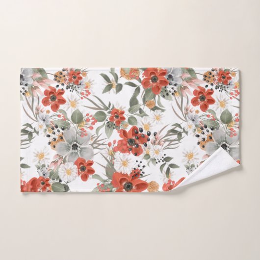 Poppies rouges (Serviette à main)