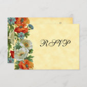  Poppies RSVP Invitation Sjabloon (Voorkant / Achterkant)