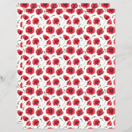Poppies Scrapbook Paper