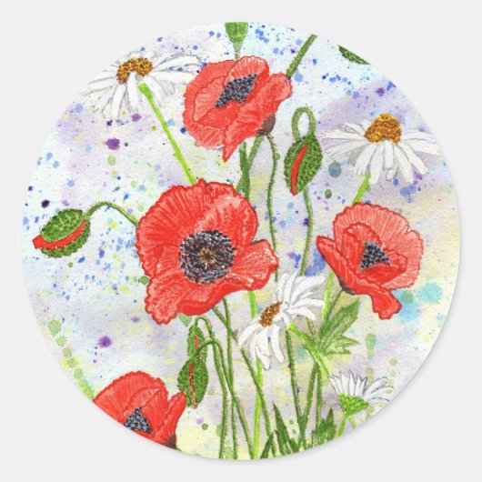 'Poppies' Sticker (Voorkant)