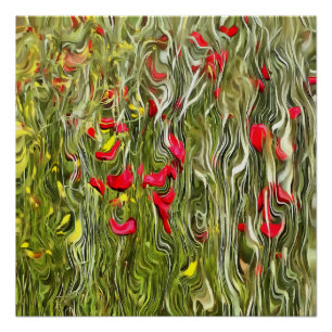 Poppies Surrealistische Abstracte kunst Perfect Poster