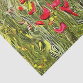 Poppies Surrealistische Abstracte kunst Tissuepapier (Detail)