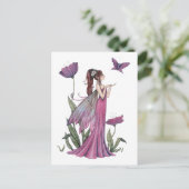 Poppies van Amethist Fairy en Butterfly Briefkaart (Staand voorkant)