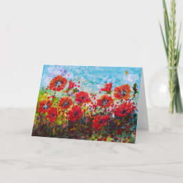 Poppies van het Zee Kaart
