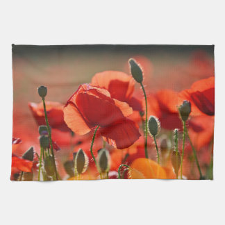 Poppies-veld. Theedoek