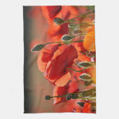 Poppies-veld. Theedoek (Verticaal)