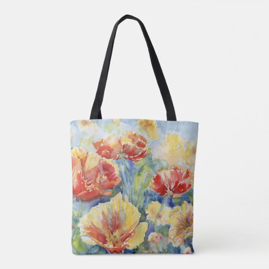 "Poppies VII" Canvas tas (Achterkant)