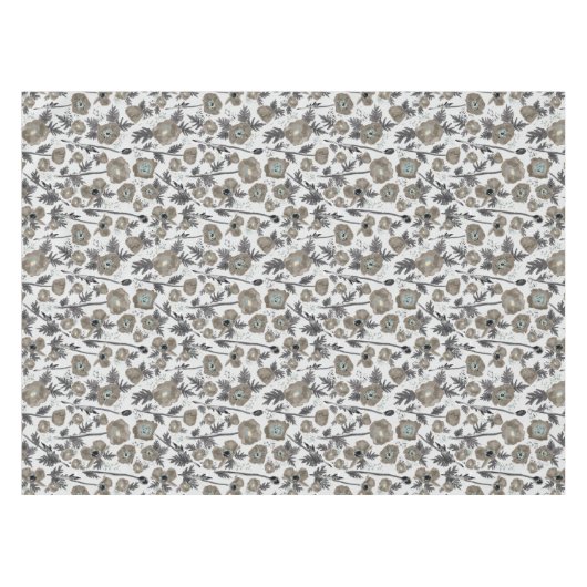 Poppies Waterverf Bloemendecor Tafelkleed (Voorkant (Horizontaal))