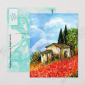 POPPIËTEN IN TAALLANDSCAPE Red Flower Fields Briefkaart (Voorkant / Achterkant)