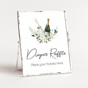 Poppin' Baby Bottles Baby shower Luier Raffle Poster