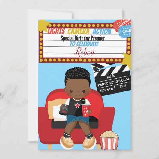 Poppin Birthday Invitation Card (Devant)
