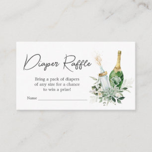 Poppin' Bottles Baby shower Luier Raffle Informatiekaartje