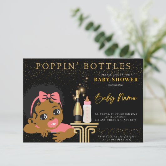 POPPIN' BOTTLES BABYSHOWE INVITATIONS (Debout devant)