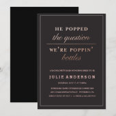 POPPIN' BOTTLES // BACHELORETTE PARTI invitation (Devant / Derrière)