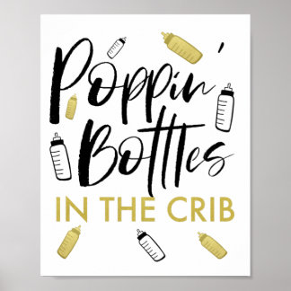 Poppin Flesjes In de Wieg Baby Body Poster