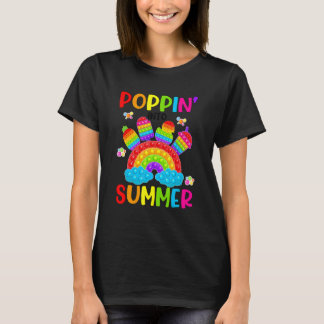 Poppin Into Summer Last Day Of School Teacher Stud T-shirt