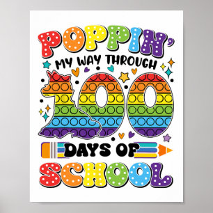 Poppin mijn reis door 100 dagen school Kinderen 10 Poster