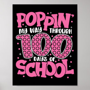 Poppin mijn reis door 100 dagen school Kinderen 10 Poster