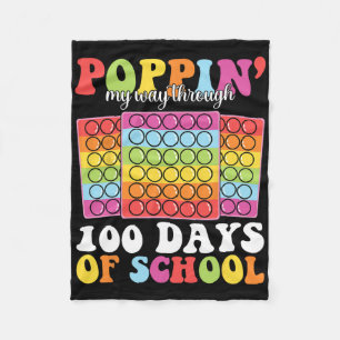 Poppin mijn weg door 100 dagen school kinderen ond fleece deken