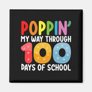 Poppin mijn weg door 100 dagen school magneet