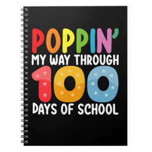 Poppin mijn weg door 100 dagen school notitieboek