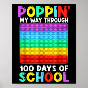 Poppin mijn weg door 100 dagen van de 100 gelukkig poster