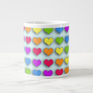 Poppin Retro Hearts Extra Grote Mok