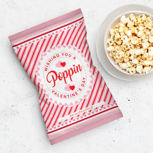 Poppin Valentijnsdag Popcorn Bag Wrapper Flyer