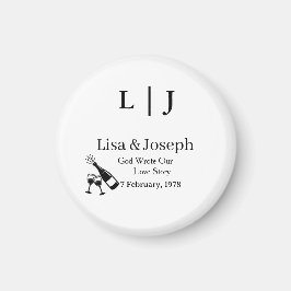 Popping Champagne &Toasting Glasses Party Wedding  Magneet