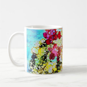 Popping Petals! Fine art blanco wenskaart Koffiemok