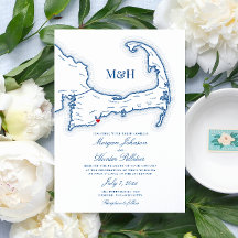 Popponesset Inn Cape Cod Kaart Elegant Bruiloft