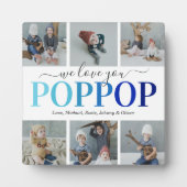 Poppop Fête des pères Photo Collage Plaque (Devant)