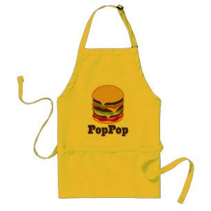 PopPop Grandpa Burger BBQ Grilling Gift Standaard Schort