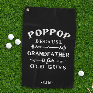 Poppop Grootvader is voor oude jongens Golfhanddoek