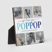 Poppop Vaderdag Photo Collage Plaque Fotoplaat (Voorkant)