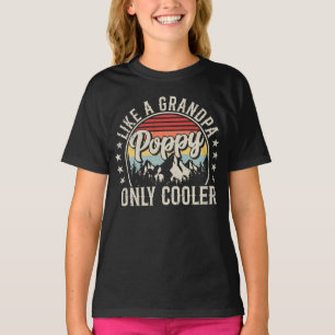 Poppy als een opa alleen koelere retro meisje t-shirt