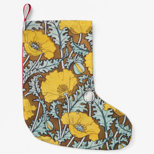 Poppy Art Illustratie Gele bloem Kleine Kerstsok