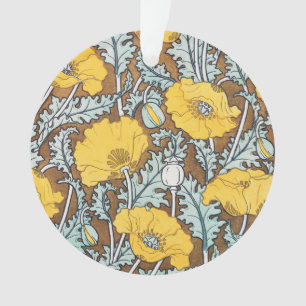 Poppy Art Illustratie Gele bloem Ornament