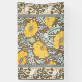 Poppy Art Illustratie Gele bloem Spandoek (Verticaal)