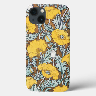 Poppy Art Illustration Flower Pattern iPhone 13 Hoesje