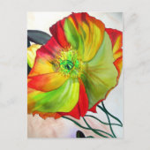 Poppy Art macro-papaver Briefkaart (Voorkant)